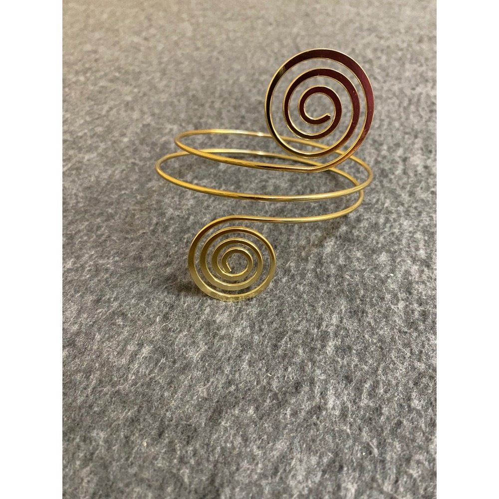New Gold Spiral Upper Arm Cuff Bracelet Boho Grecian Coil Bicep Wrap Jewelry